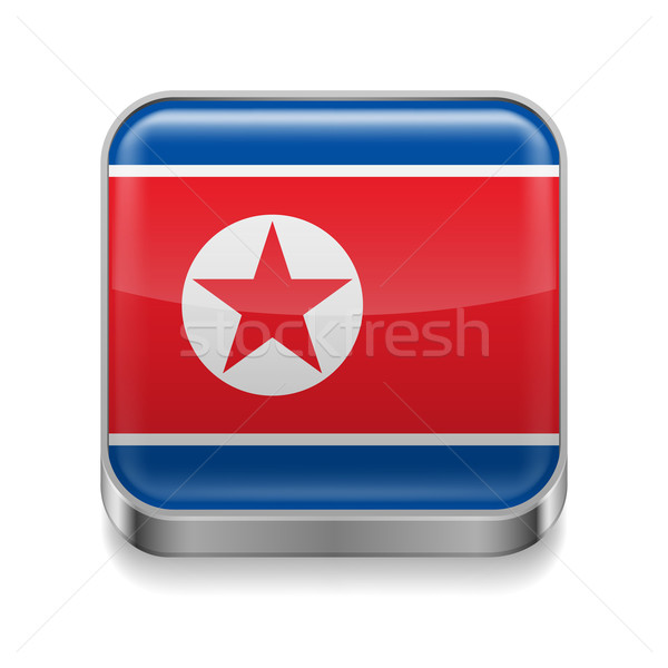 Metal  icon of North Korea Stock photo © dvarg