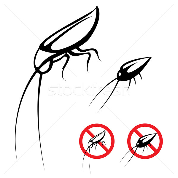Illustration of forbidden to enter cockroach. Stock photo © dvarg
