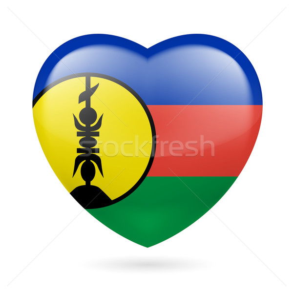 Stock photo: Heart icon of New Caledonia