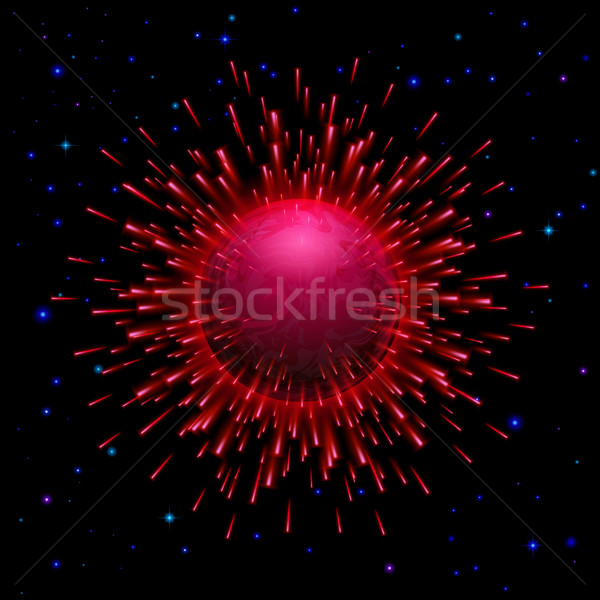 Bursting red planet Stock photo © dvarg
