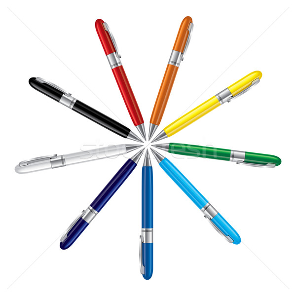 Colored pens Stock photo © dvarg