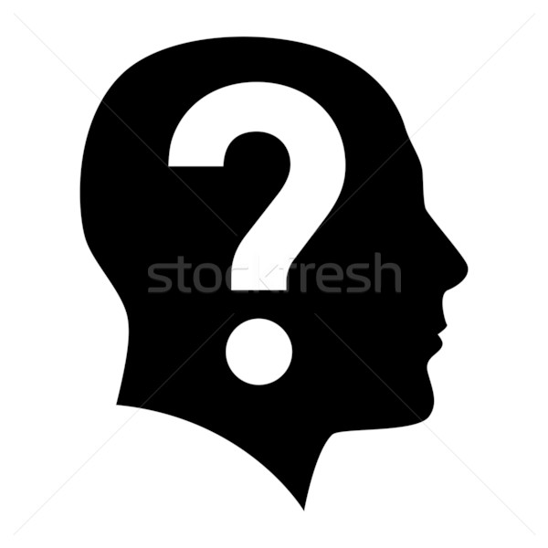 Human face  with question mark Stock photo © dvarg