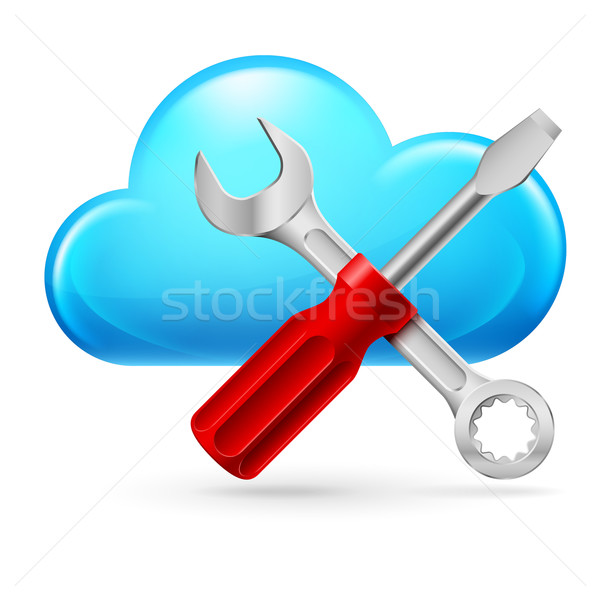 Single cumulus  Cloud and Tools  Stock photo © dvarg