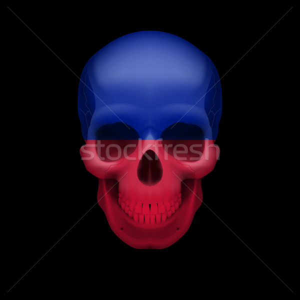 Haitian flag skull Stock photo © dvarg