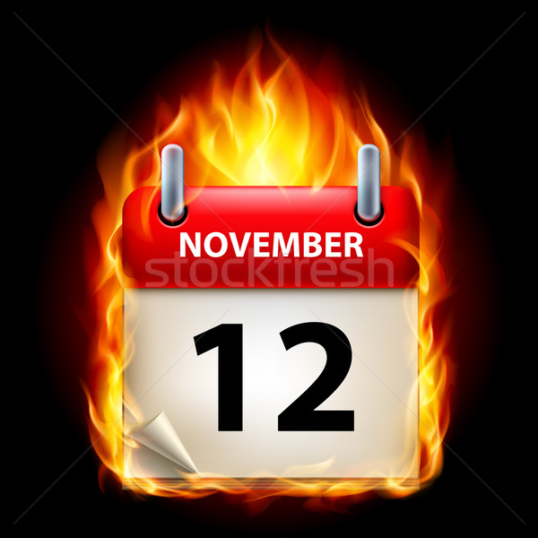 Stock photo: Burning calendar