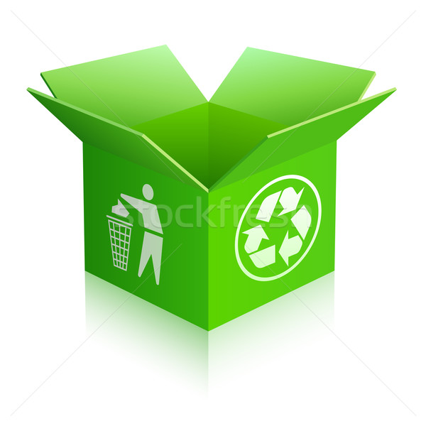 Open recycle empty box Stock photo © dvarg