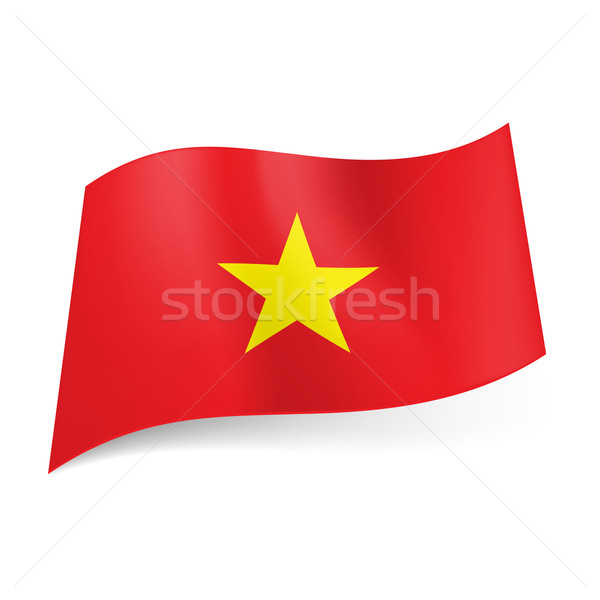 Pavillon Viêt-Nam rouge jaune star centre [[stock_photo]] © dvarg