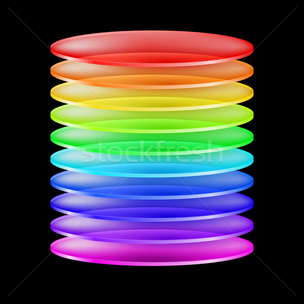 Abstract colorat cilindru transparent straturi ilustrare Imagine de stoc © dvarg