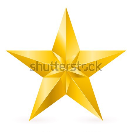 Brilhante ouro estrela forma primeiro ilustração Foto stock © dvarg