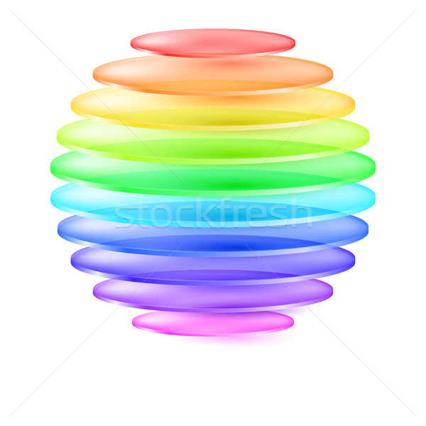 Abstrato colorido esfera transparente camadas ilustração Foto stock © dvarg