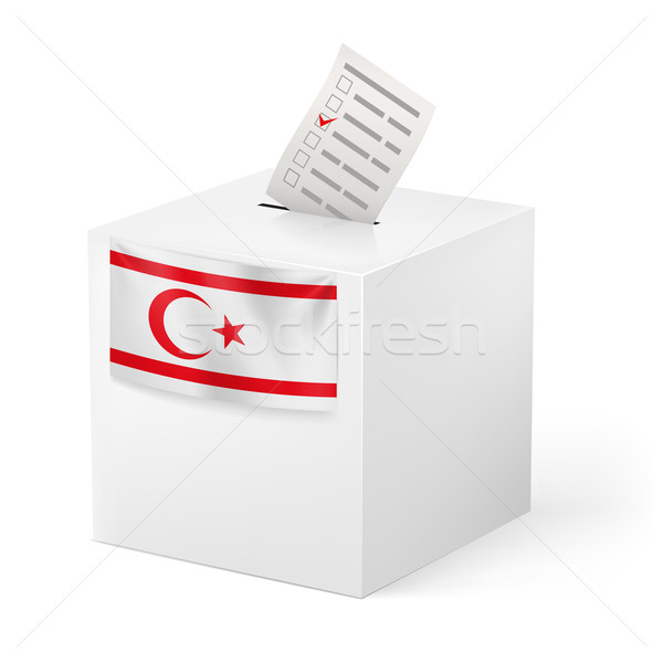 Ballot box with voting paper. Northern Cyprus Stock photo © dvarg