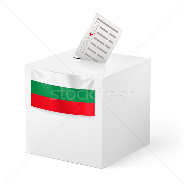 Ballot box with voicing paper. Bulgaria. Stock photo © dvarg