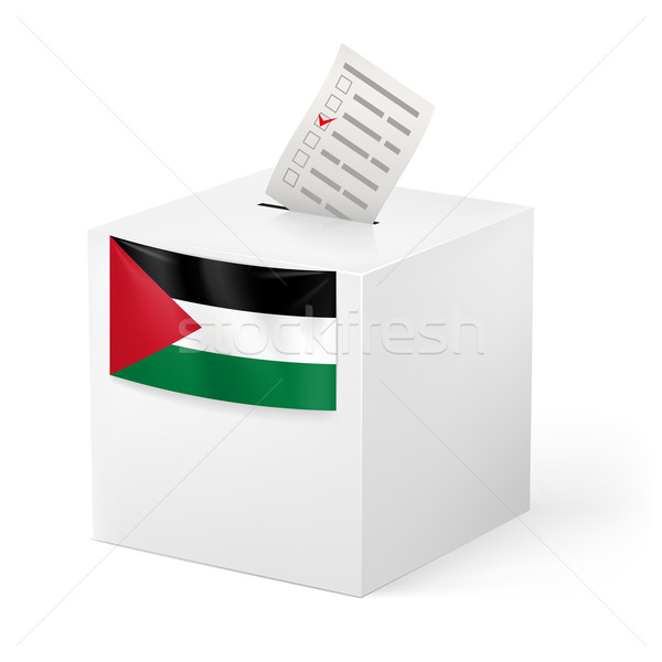 Ballot box with voting paper. Palestine Stock photo © dvarg