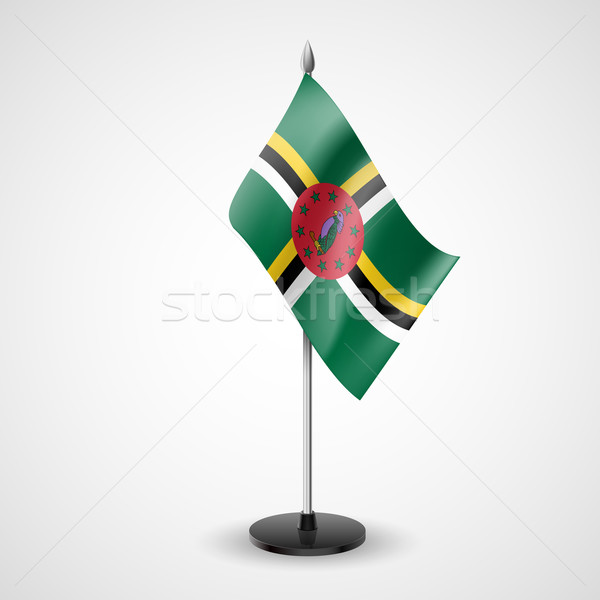 Tabela bandeira Dominica mundo conferência secretária Foto stock © dvarg