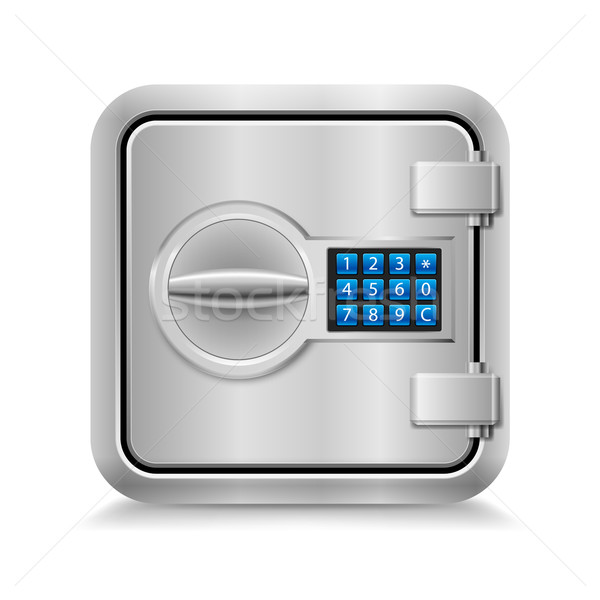 Gesloten veilig icon metaal elektronische slot Stockfoto © dvarg