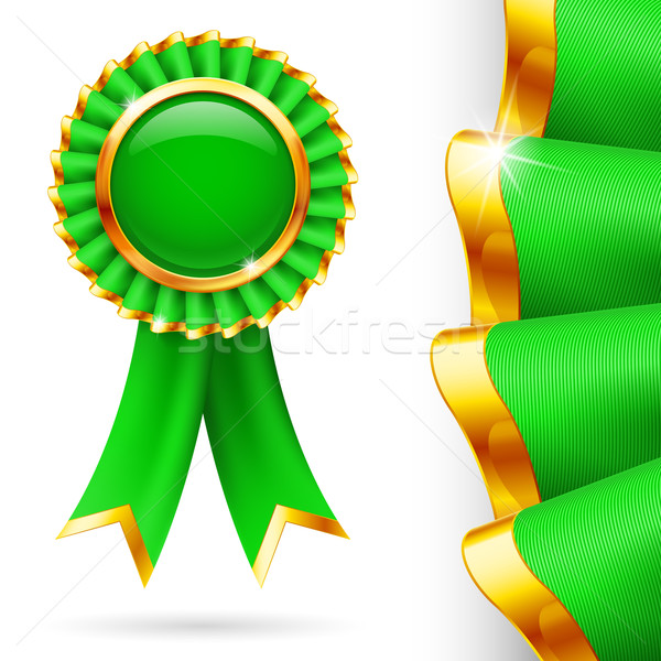 Green award ribbon Stock photo © dvarg