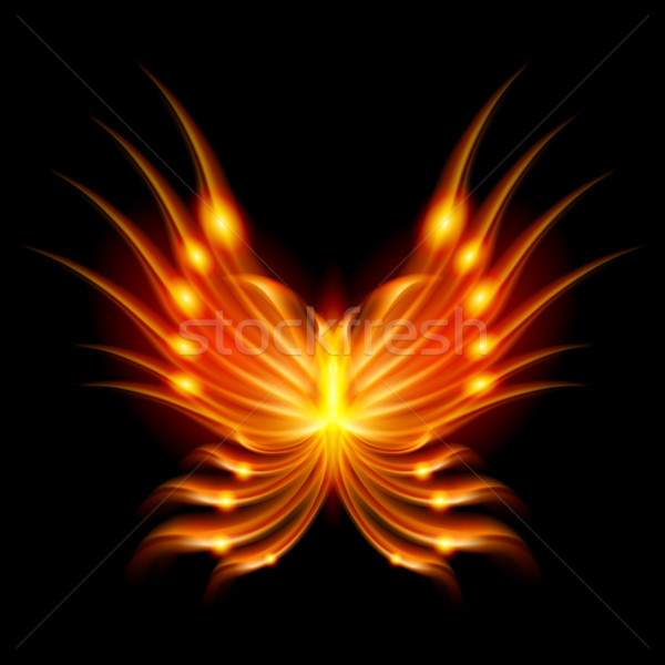 飛行 蝶 炎のような 翼 抽象的な 実例 ストックフォト © dvarg