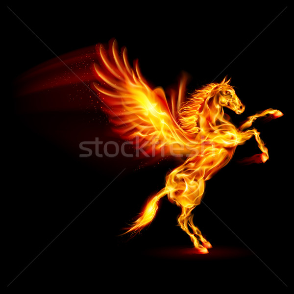 Fire Pegasus. Stock photo © dvarg