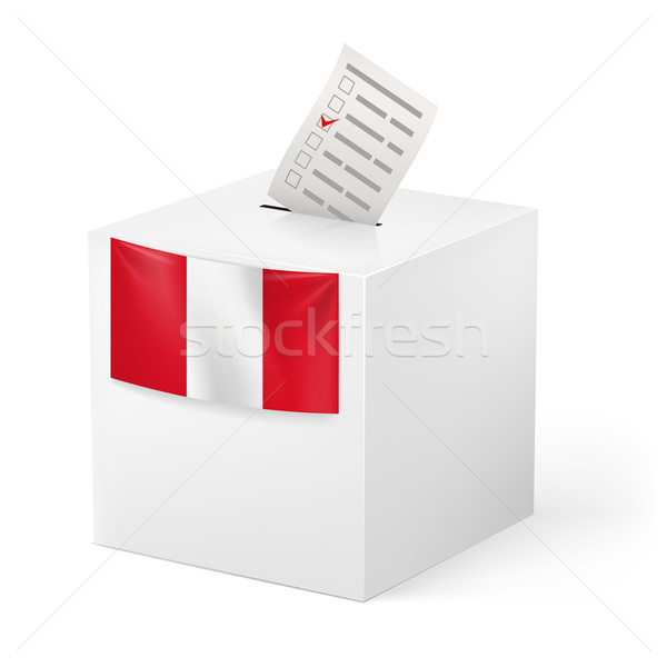 Ballot box with voting paper. Peru Stock photo © dvarg