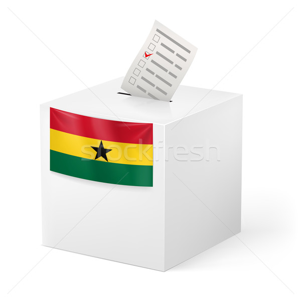 Cédula caixa votação papel Gana eleição Foto stock © dvarg