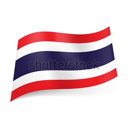 Flagge Thailand breite blau Streifen zwei Stock foto © dvarg