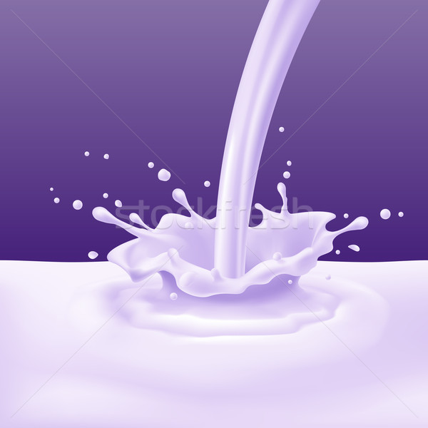 Yoghurt pouring with splashes Stock photo © dvarg