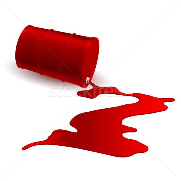Barrel rot Flüssigkeit Illustration weiß Hintergrund Stock foto © dvarg