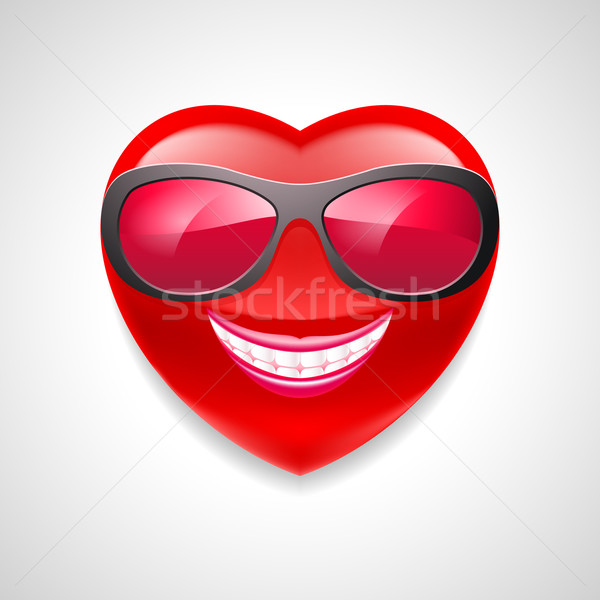 Herz Zeichen Illustration glamourös weiblichen Gläser Stock foto © dvarg