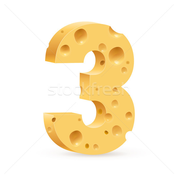 Stock photo: Digit of cheese