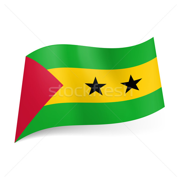 State flag of Sao Tome and Principe. Stock photo © dvarg