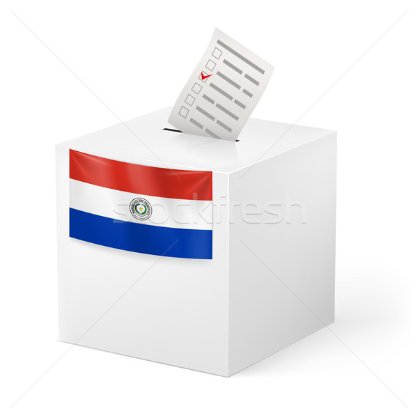 Ballot box with voting paper. Paraguay Stock photo © dvarg