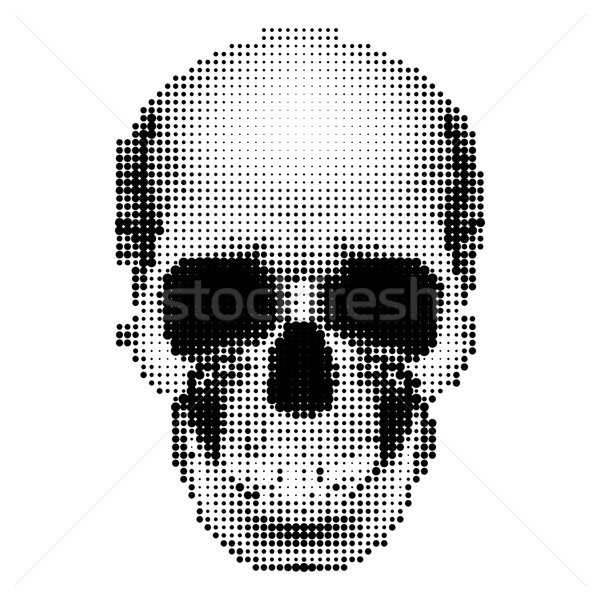 Halftone skull Stock photo © dvarg