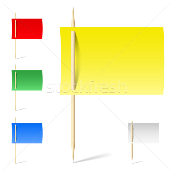 Set color papers on toothpicks Stock photo © dvarg