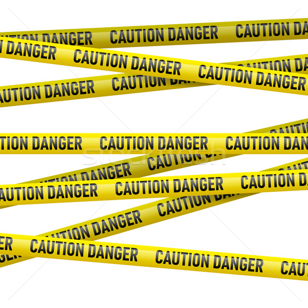 Caution and  danger yellow tape Stock photo © dvarg