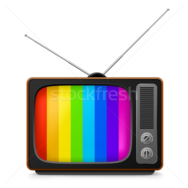 Realistic vintage TV with color frame Stock photo © dvarg