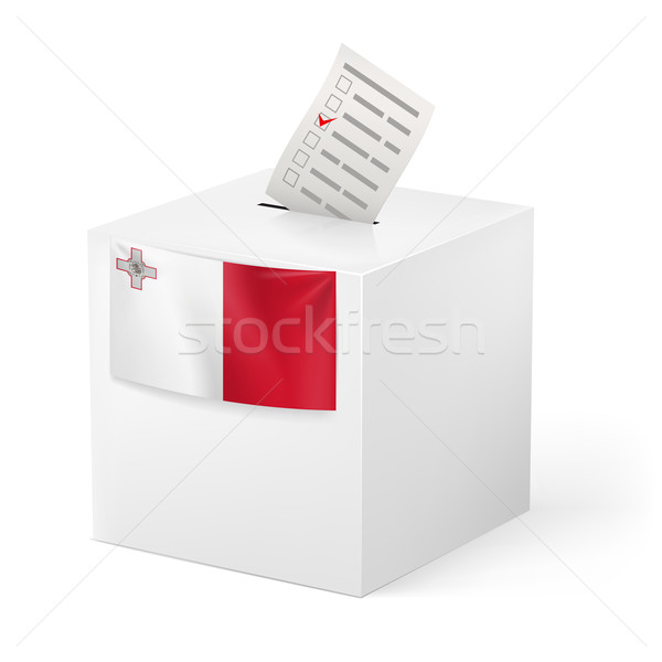 Ballot box with voting paper. Malta Stock photo © dvarg