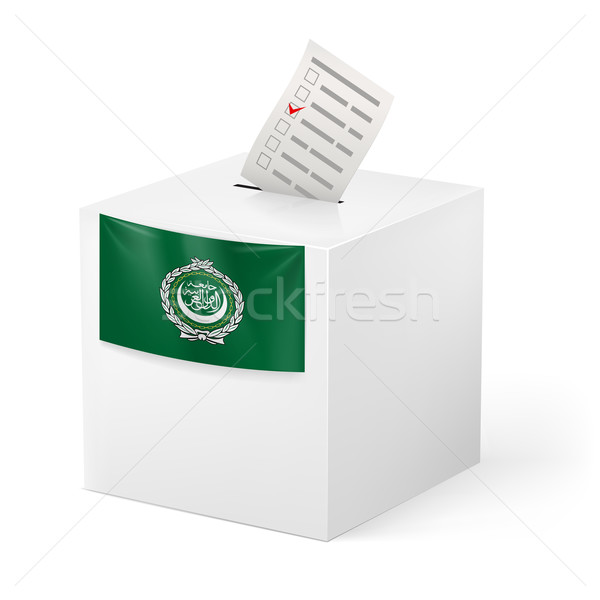 Ballot box with voting paper. Arab League Stock photo © dvarg