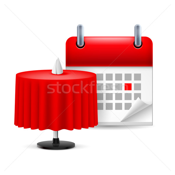 Restaurant table and calendar Stock photo © dvarg