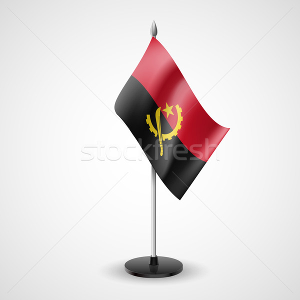 Mesa bandera Angola mundo conferencia escritorio Foto stock © dvarg