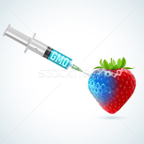 Strawberry with GMO Stock photo © dvarg
