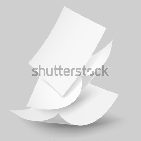Vallen papier blanco papier beneden illustratie grijs Stockfoto © dvarg