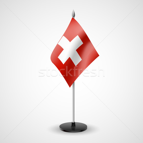 Mesa bandera Suiza mundo conferencia escritorio Foto stock © dvarg