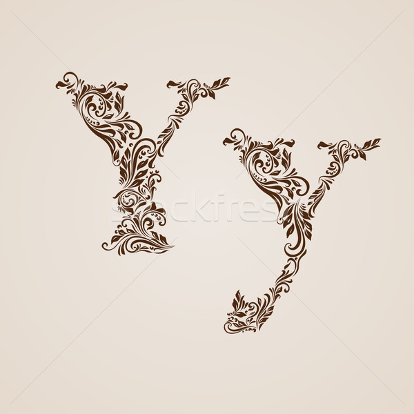 Decorated letter y Stock photo © dvarg