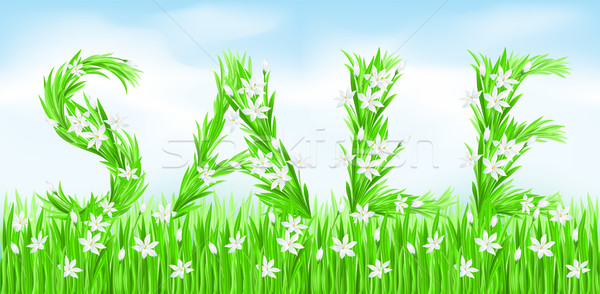 Eco-Style Grass Letters. Stock photo © dvarg