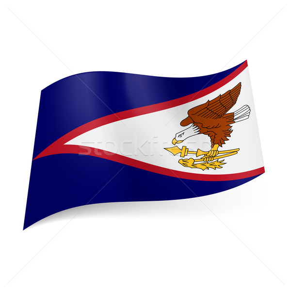 Vlag Amerikaans Samoa adelaar Rood witte driehoek Stockfoto © dvarg