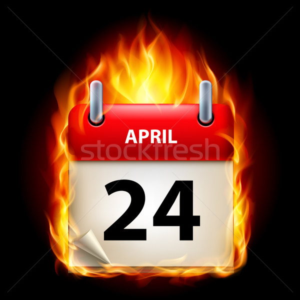 Stock photo: Burning calendar