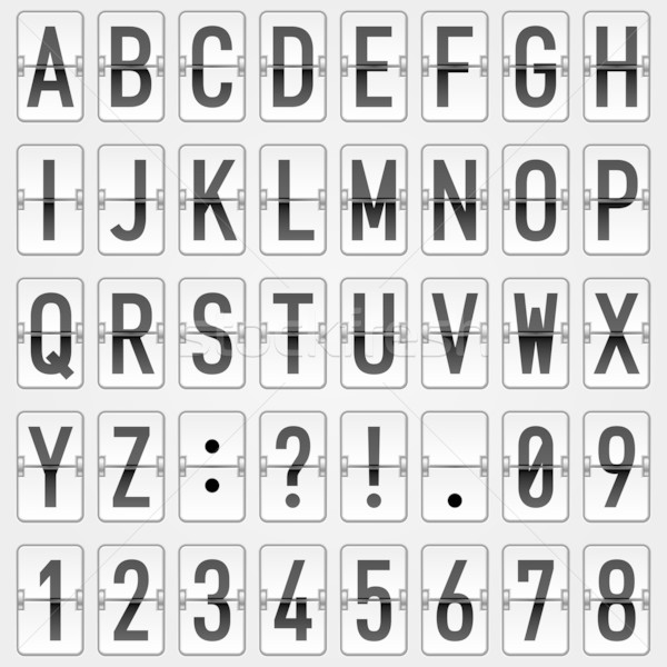 Gris alfabeto mecánico panel ilustración diseno Foto stock © dvarg