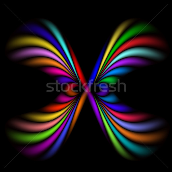 Abstract colorato ali nero farfalla sfondo Foto d'archivio © dvarg