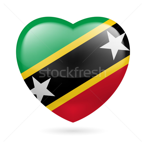 Heart icon of Saint Kitts and Nevis Stock photo © dvarg