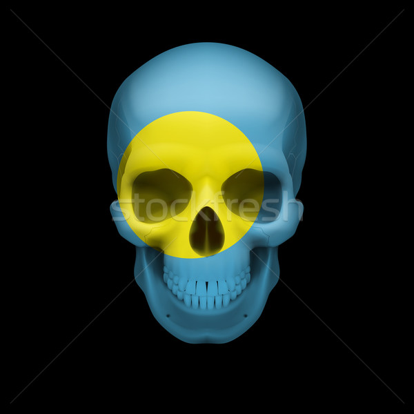 Palauan flag skull Stock photo © dvarg